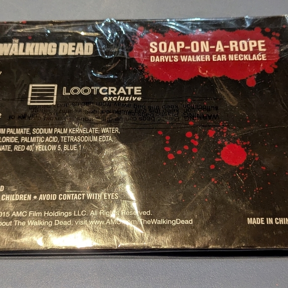 AMC The Walking Dead - Soap on a Rope Daryl's Walker Ear Necklace Loot Crate New - Picture 2 of 2